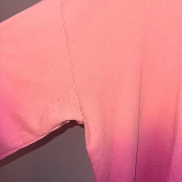 Lou & Grey Loft Dip Dye Terry Sweatshirt Shorts Set Pink Orange Ombre Size XXL - Picture 6 of 13